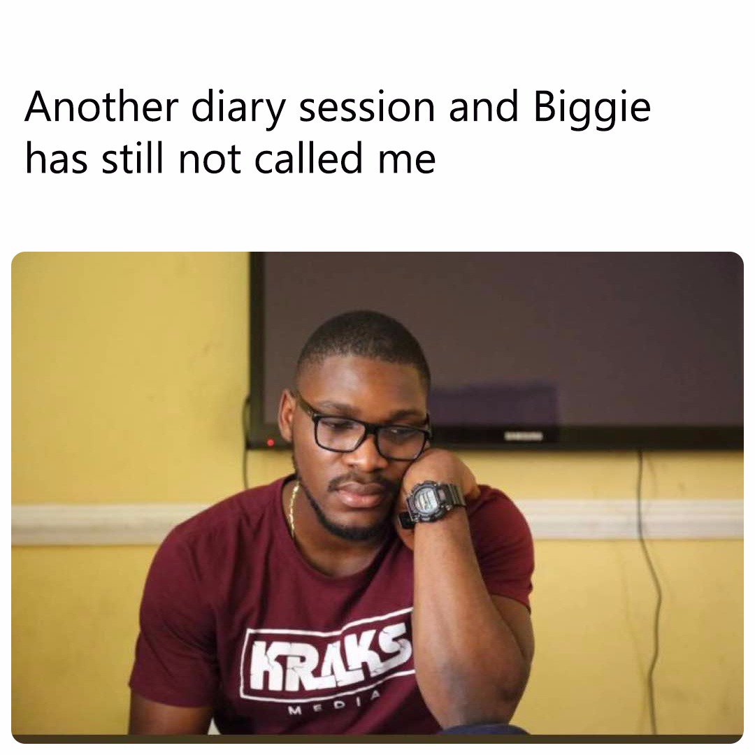 tobibakre's tweet photo. Guys, I need y'all to roll on the floor and cry with me till Biggie calls us for Diary Session. I say US because WE are in this together. One, Two, Three....๐ญ๐ญ๐ญ๐ญ. .ย
#BBNaijaย #BBNaija3ย #TeamTobiBakreย #TeamTob i#DoubleWahala https://t.co/FgJLx8wfeU