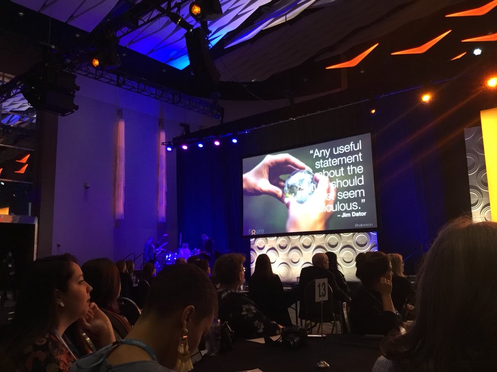 echaillo's tweet photo. Using #jazz improvisation and #fashion thinking to apply @meetingsdesign principles .... great speaker, amazing band!!! , thanks @natwnixon #ExperientEnVision18 https://t.co/tJggyuOoWi