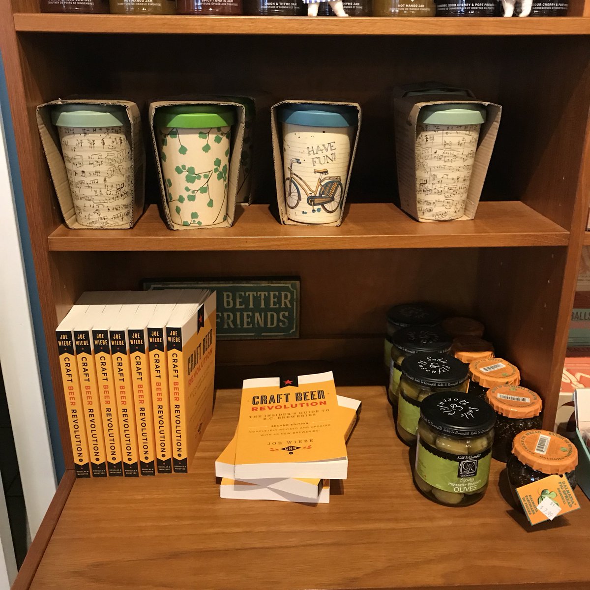 CraftBeerRevolu's tweet photo. Freshly autographed copies of Craft Beer Revolution available at the Brentwood Bay Village Empourium along with lots of other cool stuff, delicious snacks and coffee. https://t.co/mu5sxHaoIg