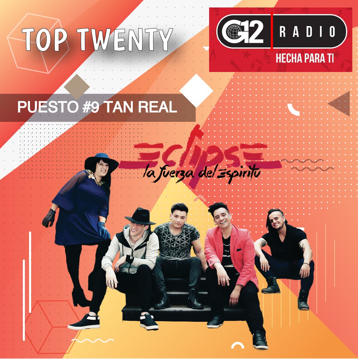 eclipseworship's tweet image. #TanReal en el puesto #9 del #TopTwenty de @G12Radio Colombia
#LaFuerzaDelEspíritu