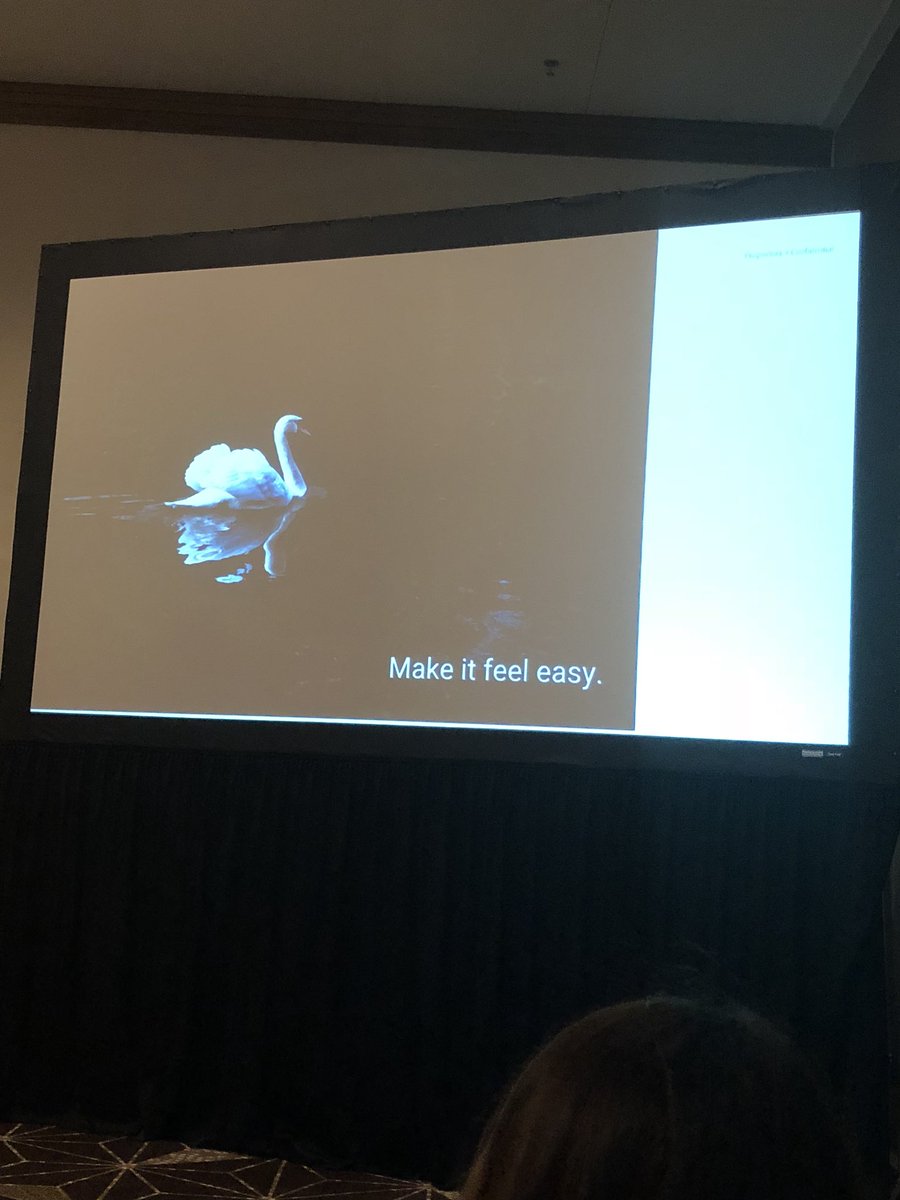 Simple_Revo's tweet image. “Make it easy” - be like a swan. The swan is calm above the surface, but the legs are going crazy. Be the legs doing all the work, don’t make your users do the work #SXSW #VUI #ux