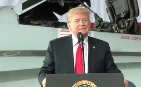 christinawilkie's tweet image. Trump: “We should have a new force called the Space Force. It’s like the Army and the Navy, but for space, because we’re spending a lot of money on space.”