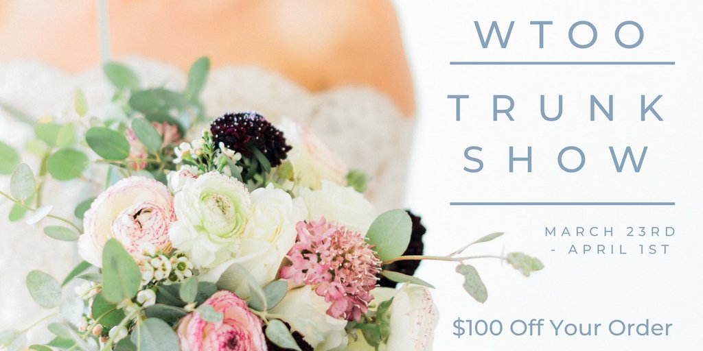 Join us for our <a href="/WattersWtoo/">Watters</a> #bridaltrunkshow! Book your appointment online at: bluegowns.com/schedule-an-ap…