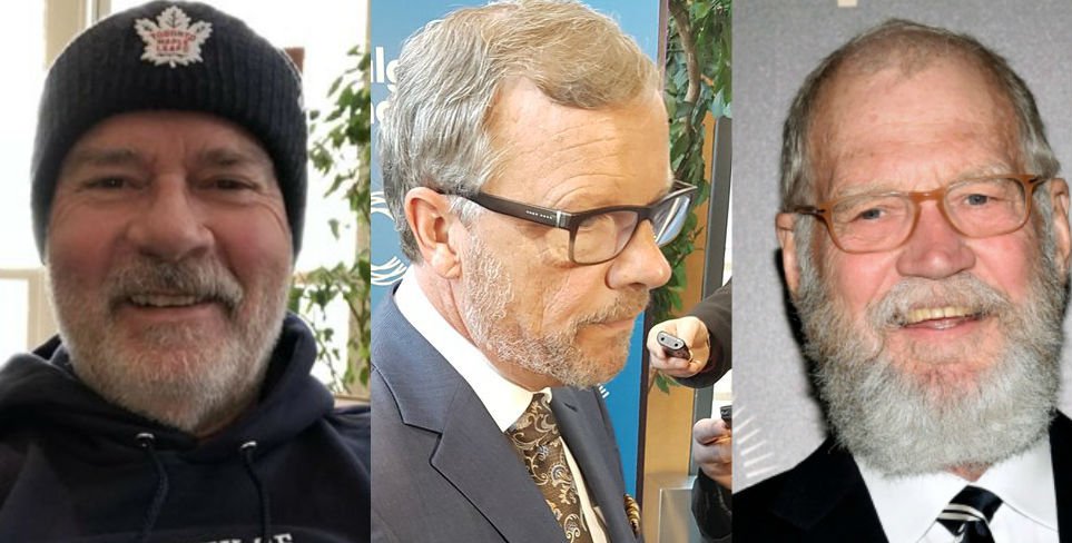 BlueSkyCBC's tweet photo. We're having a little fun on Wed.'s show: Letterman, @BradWall306 &amp; @petermansbridge are pro-beard after leaving their day jobs. but what's so bad about beards? Why do people have to wait until retirement to grow one? Tune in or tweet now! #yqr #yxe (wall photo: @markusoff) https://t.co/nCyRme9yAo