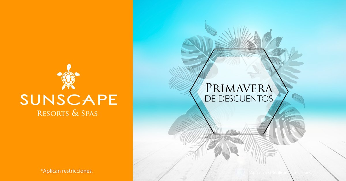 SunscapeMX's tweet image. ¡La #PrimaveraDeDescuentos de Sunscape Resorts &amp;amp; Spas está aquí! 🌸
Reserva hasta el 15 de marzo y recibe hasta 35% de descuento + 18 meses sin intereses.
Tel. 01800-087-4590| bit.ly/PrimaveraSunsc…