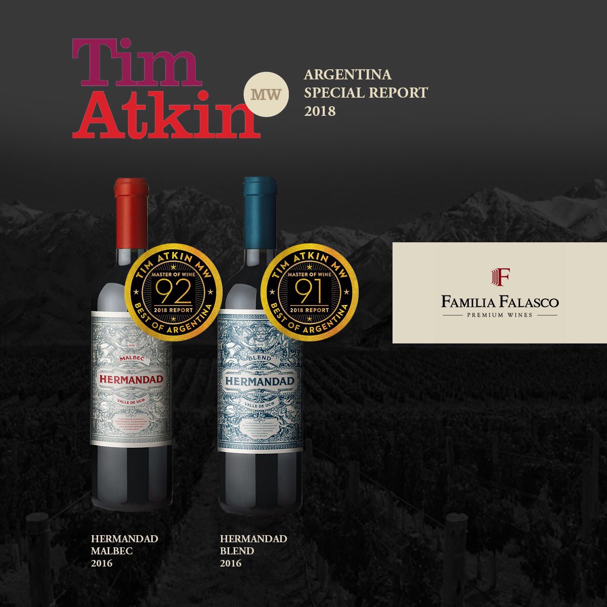 FalascoWines's tweet photo. Hemos recibido los nuevos puntajes Tim Atkin para la nueva partida Hermandad Wines 2016.
#Malbec &amp; #BlendDeTintas https://t.co/FcmjHKKH2T