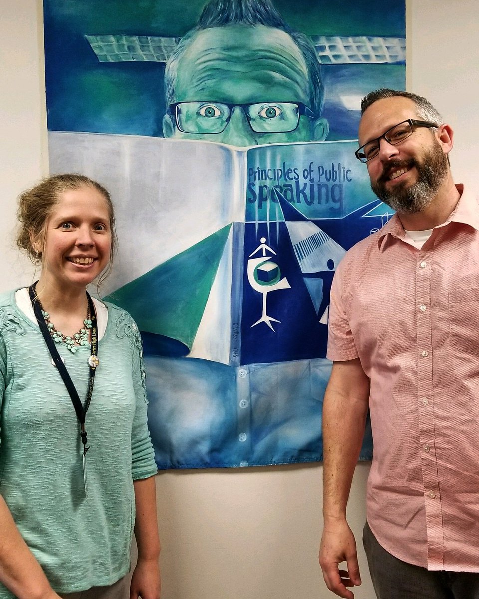 CarterArtClub's tweet photo. Mr Wilson with his larger than life self painted by Mrs. O'Btien for the upcoming Pop Art week @principalCHS16 https://t.co/q7jmSgcTaj