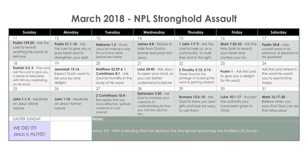 NoPlaceLeftDFW's tweet photo. Join us as we mount an assault on the spiritual strongholds of our city through prayer and fasting in the days leading up to Easter! #NoPlaceLeftDFW https://t.co/Drs8PZHvgf