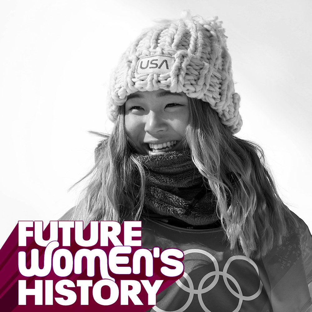 fusetv's tweet image. One reason why @chloekimsnow is our #FutureWomensHistory spotlight today: 

The 17-year-old snowboarding phenom took gold in the women's halfpipe at the Winter #Olympics2018. #WomensHistoryMonth