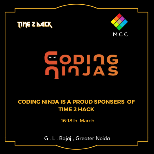 TimeTwoHack's tweet photo. #codingninjas #proud #sponsor #timetwohack #tech #fest #glbajaj #greaternoida #coding #Algorithms #datastructure https://t.co/ZE35nADgdH