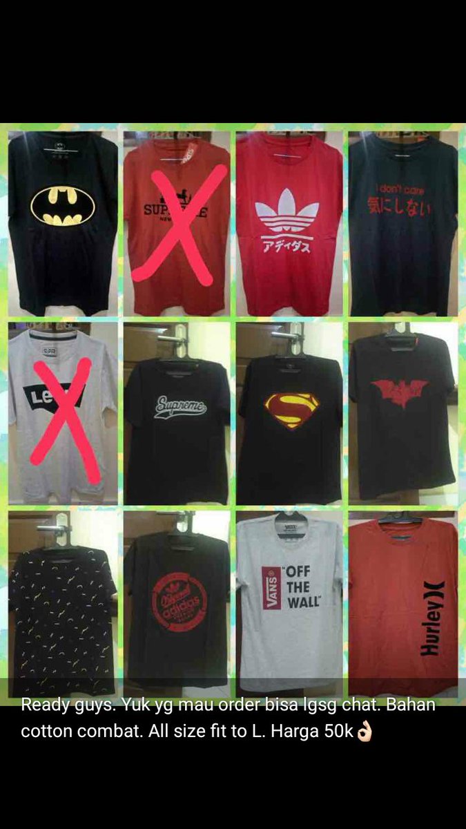 Selamat pagi teman2, yuk di order t-shirt nya masih ready lo bahannya cotton tulisannya beludru cuma 50k ajah, klo minat bisa dm yak,.thanks