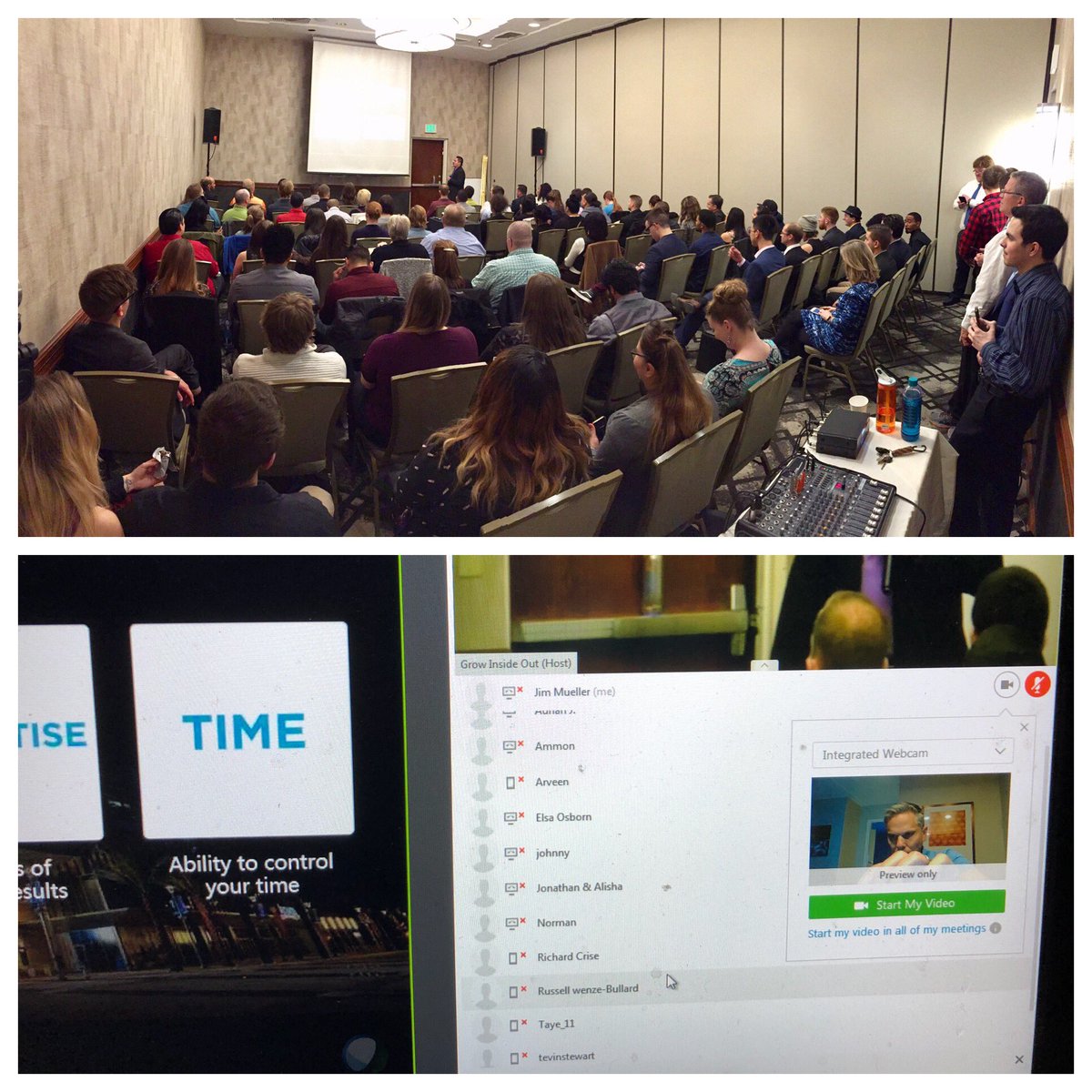 jlmueller15's tweet photo. @LTDDenver is on FIRE 🔥3rd week in a row with over 20 guests. Hotel is renovating so crammed us in a tiny room. Plus a full house on WebEx #LTDTheProgram
#LTD100k
#HotelisFreakingOut
#makingadentinthewest https://t.co/qqCphBJQjQ