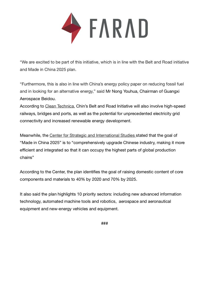 FARADCryptoken's tweet photo. Guangxi Aerospace Beidou is part of another strategic cooperation.... 
Click the images for more info 🔋🧐🔜📈
#ultracapacitor #Blockchain #FRD #HODL https://t.co/RYOeNFfDTK
