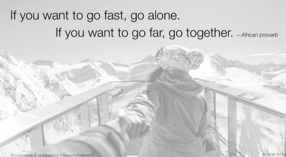 Katie_Hornor's tweet photo. Love this! @MariSmith #SMMW18 Want to go far? Go together. #networking #bloggingsuccessfully https://t.co/KgTnTW4qhU