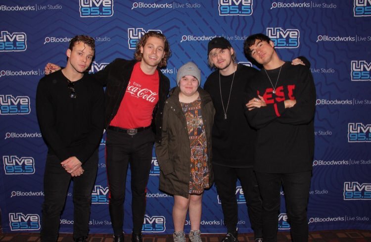 ashtonupdating's tweet photo. MEET AND GREET || @Ashton5SOS and the boys at @live955 for @5SOS promo #WantYouBack #WantYouBackPromo https://t.co/oNPhDb6jmw