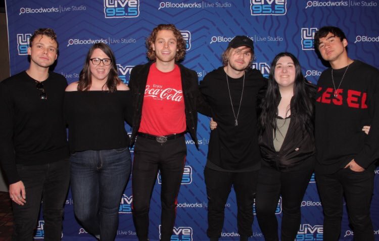 ashtonupdating's tweet photo. MEET AND GREET || @Ashton5SOS and the boys at @live955 for @5SOS promo #WantYouBack #WantYouBackPromo https://t.co/ENPPsWddyi