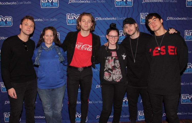 ashtonupdating's tweet photo. MEET AND GREET || @Ashton5SOS and the boys at @live955 for @5SOS promo #WantYouBack #WantYouBackPromo https://t.co/QGGUx6K6cD