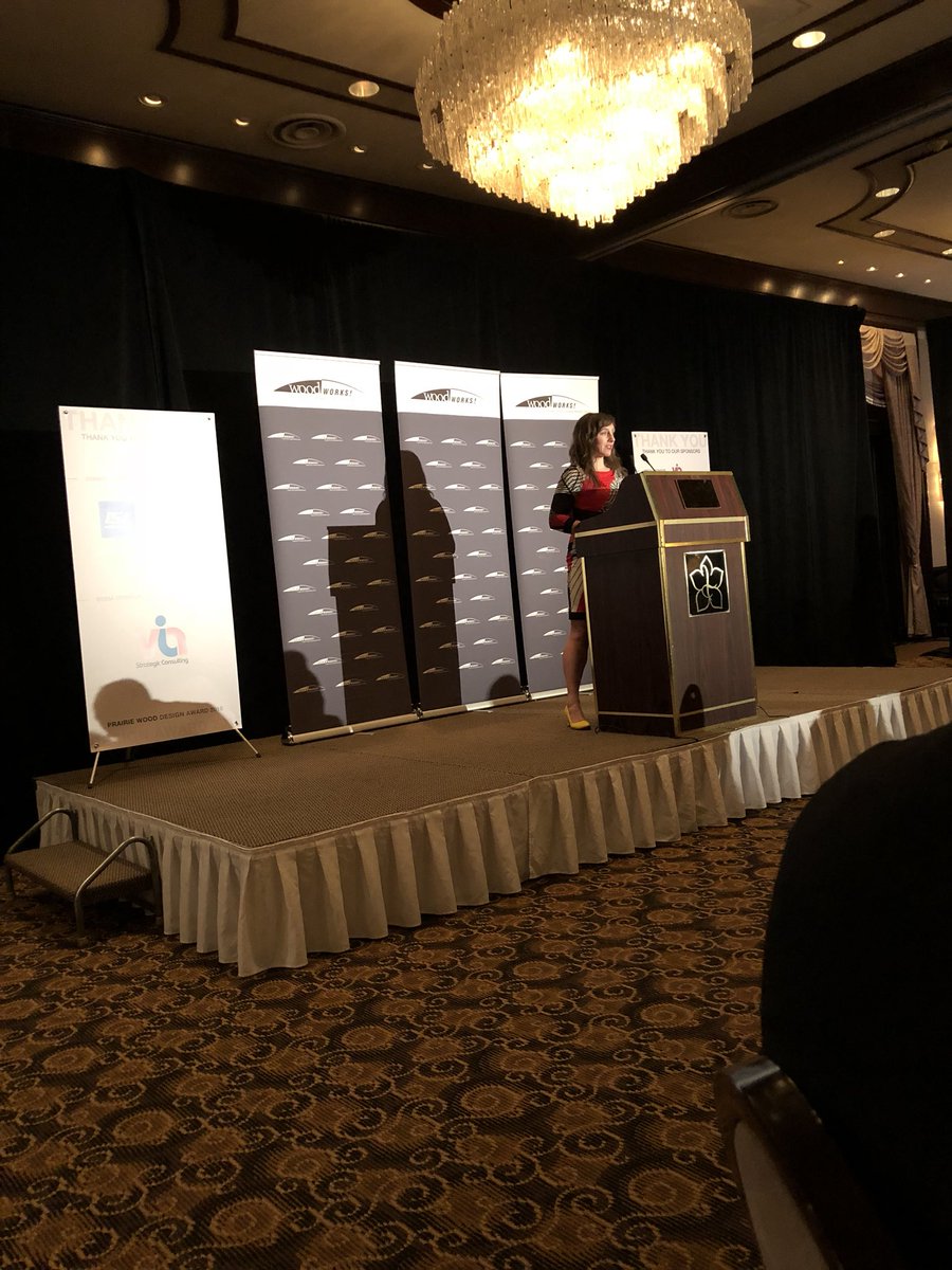 RodRider1's tweet photo. Way to go @MKindratsky - presented the award for Institutional Wood Design Award! #prairiewda @ISLengineering https://t.co/Zl8rZNzBwX