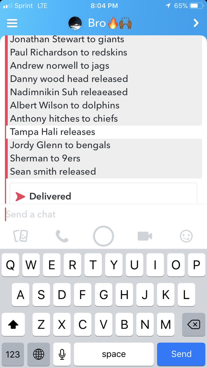Had to let my bro know what was happening around the NFL right quick. My life has been changed