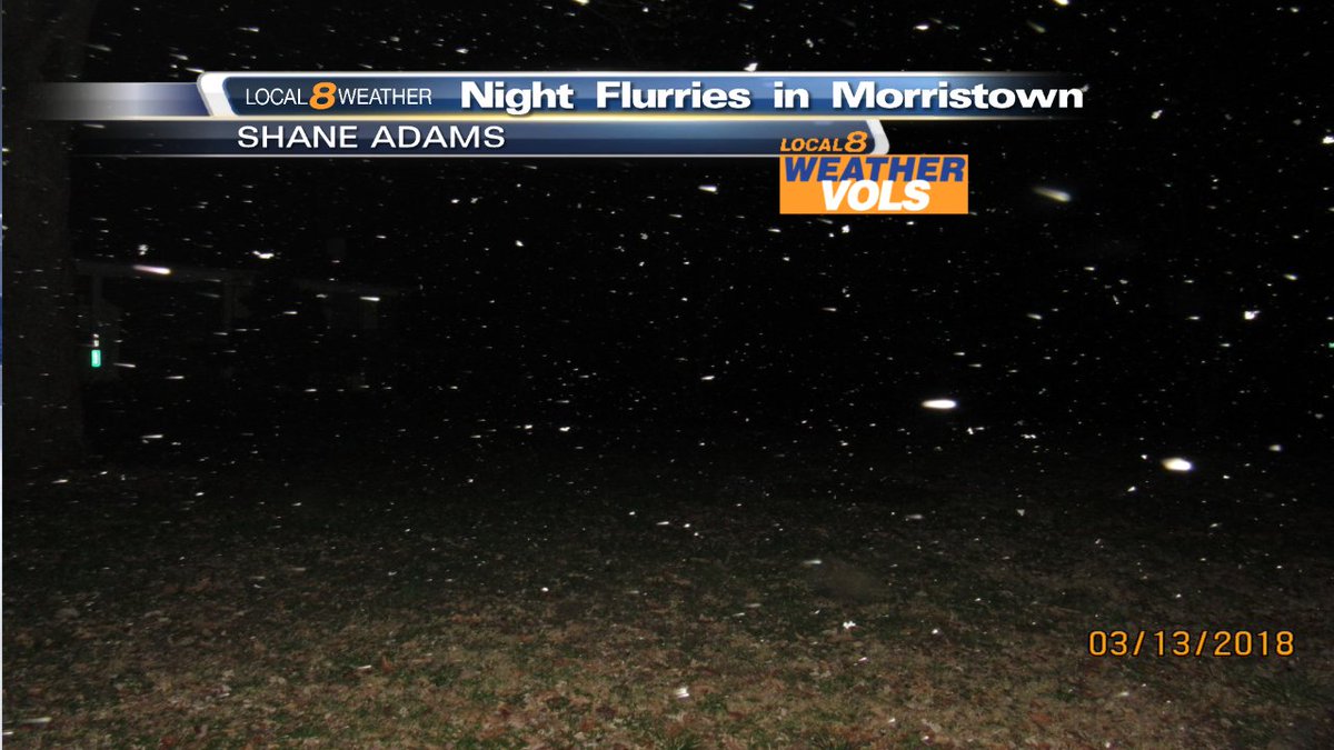 ETNHeather's tweet photo. Thanks to #Local8wxVol Shane for stepping out in the cold to snap a photo of the flurries flying in Morristown. https://t.co/Fvk5sVQmcA