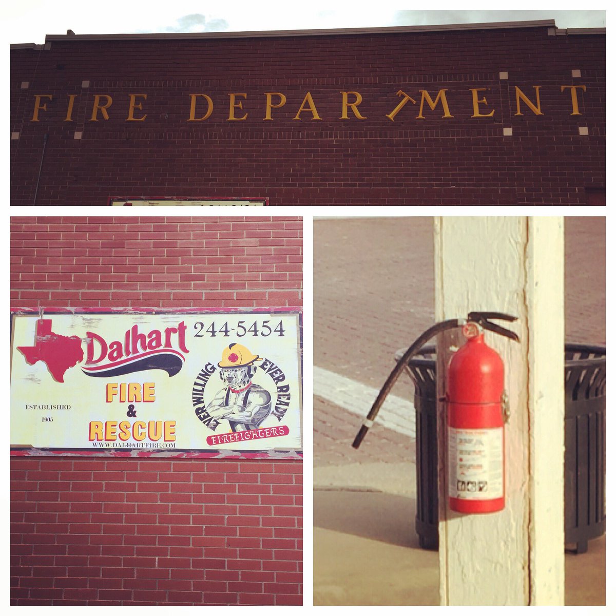 3CharlesWatkins's tweet photo. A fire extinguisher cache at the fire department in Dalhart, Tx. #geocaching #geocache #geocachinghq #groundspeak #dalhart #geocachetexas #texasgeocaching #getoutside #GoGeocaching https://t.co/4fKXUjI2j7