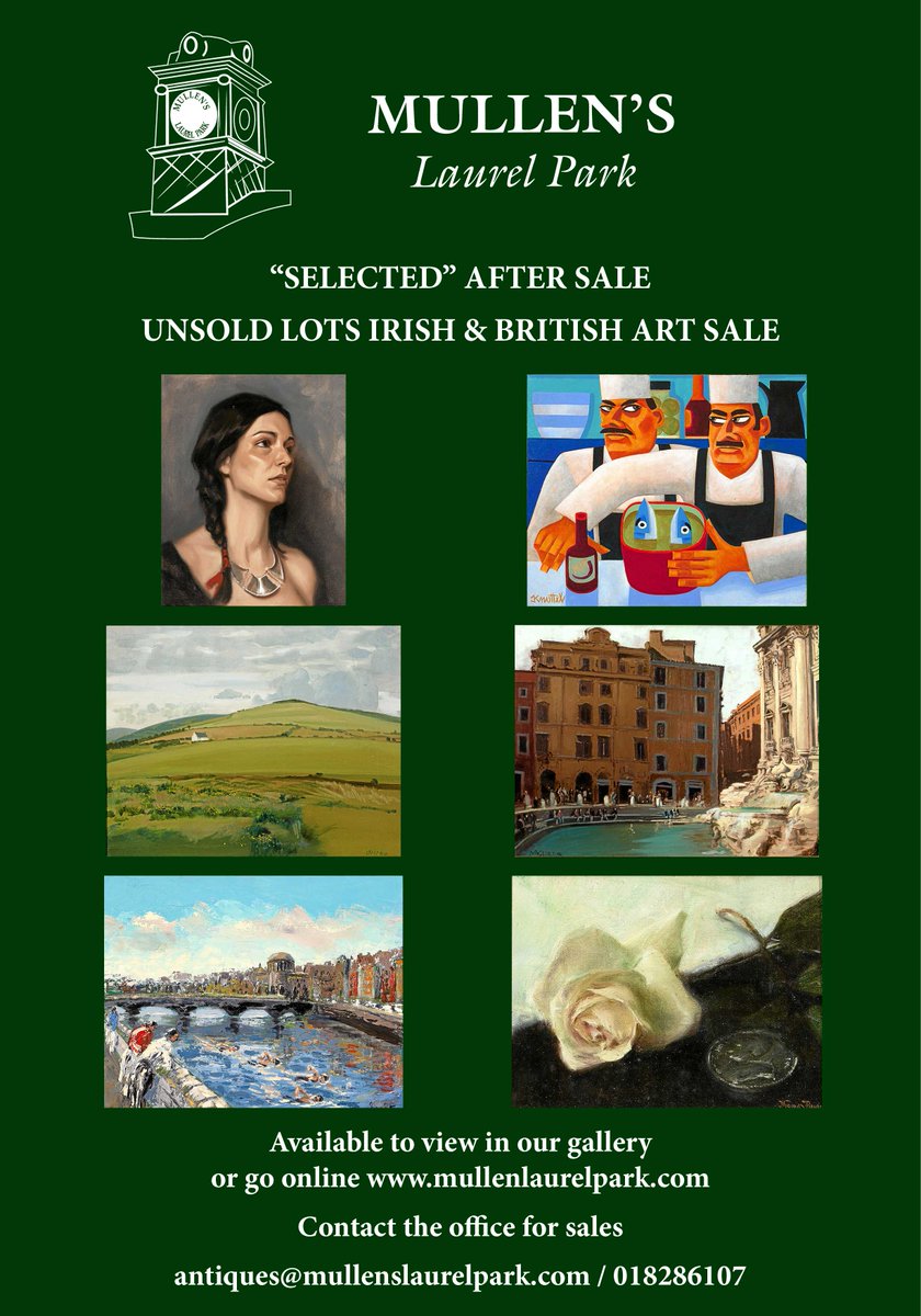 "Selected" Unsold lots Irish &amp; British Art Sale many with reduced reserves, Graham Knuttel, Cecil Maguire, Ivan Sutton, Carey Clarke, Thomas Ryan and more..... available to view in the gallery or online #art #interiors mullenslaurelpark.com
