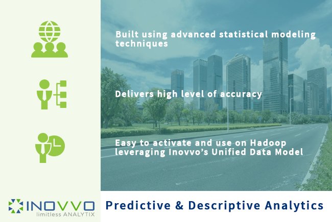 <a href="/InovvoTeam/">Inovvo</a> Predictive &amp; Descriptive #Analytics are built using advanced statistical modeling techniques and delivers high level of accuracy leveraging Inovvo’s Unified Data Model. Easy to activate and use on @twitterhadoop - inovvo.com