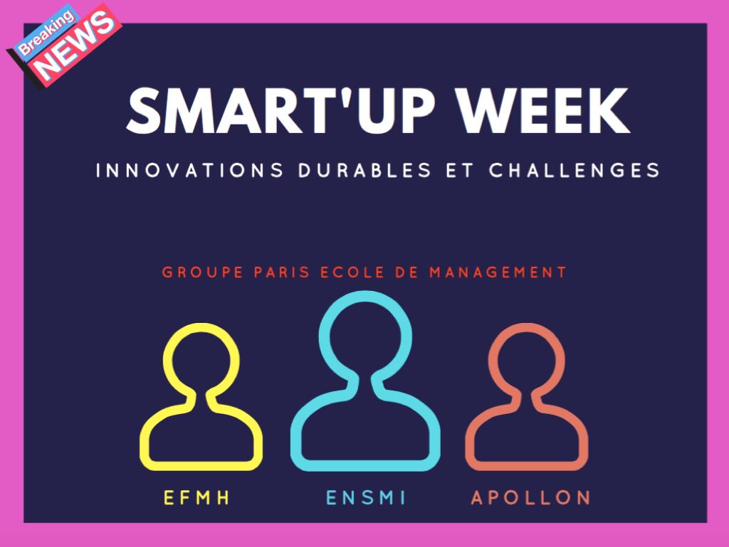 ReseauEcolesPEM's tweet photo. Exceptionnel début de #SmartupWeek avec les #étudiants de l'@_ENSMI_ , de l'@EFHM_Paris etvde l'@EcoleApollon ! Des #challenges pertinents, des #projets originaux et des étoiles pleins les yeux des #étudiants ! https://t.co/ZwTbBbKpuQ