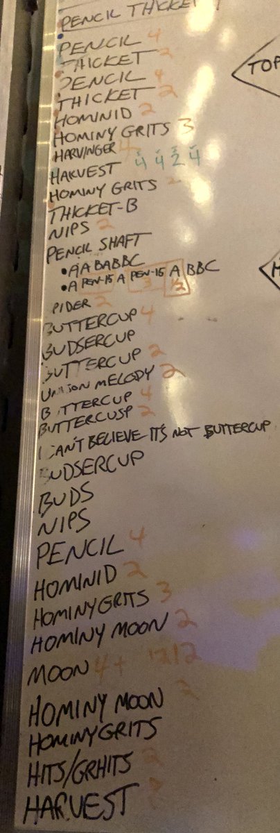 Bubblemath's tweet image. Important ingredients in constructing long prog songs: whiteboard, dry erase markers, closely-related and therefore confusing section names #buttercup #budsercup #buttercusp #icantbelieveitsnotbuttercup