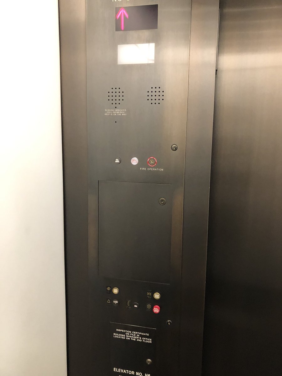 JimStraatman's tweet photo. New York elevators don’t have buttons. https://t.co/feEGsVNdJb