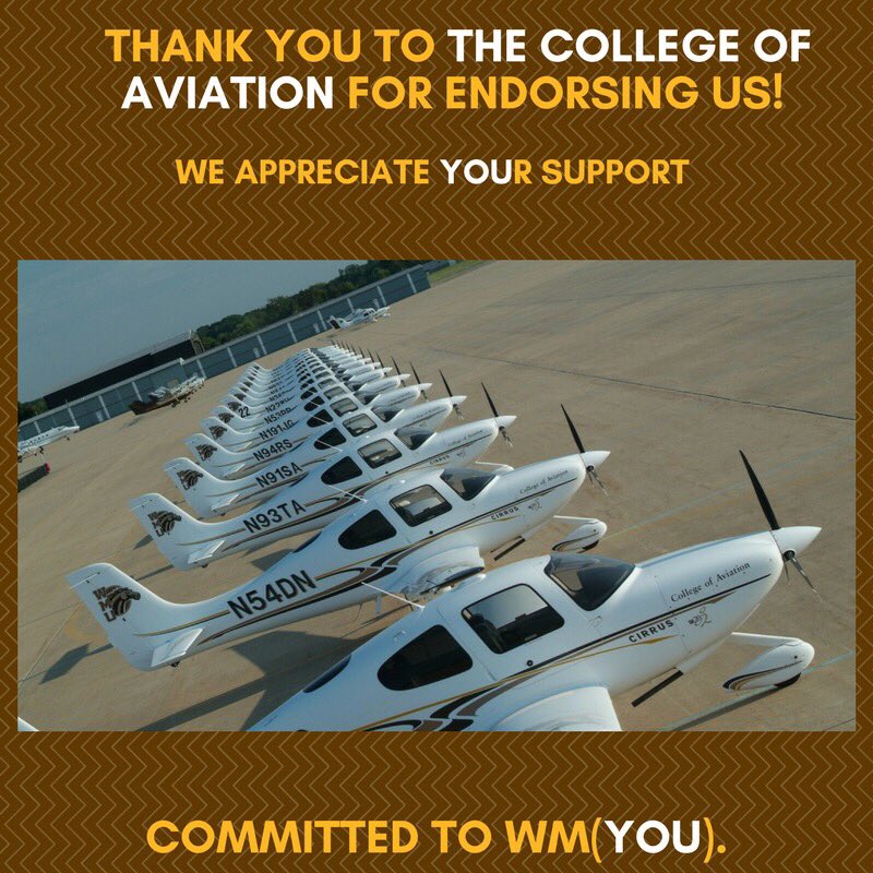 Thank You to the College of Aviation for endorsing us. It really means a lot to our campaign and to Joe as a student from the CoA!