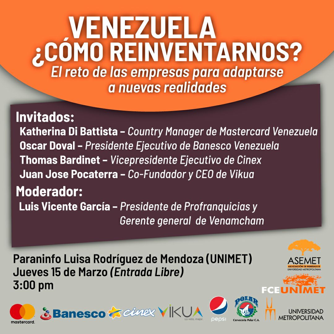 Este jueves 15 e Marzo te esperamos a las 3:00pm para compartir en tu <a href="/Unimet/">Unimet</a> .