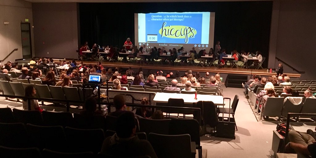 jeffcoedtech's tweet photo. Crazy excitement at our 1st Annual Jeffco Battle of the Books! 12 elementary schools &amp;  over 70 students competing! #PublicSchoolsWeek https://t.co/KDUyiFMF9R