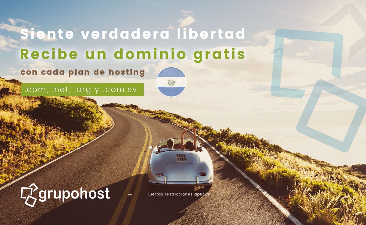 grupohost's tweet photo. Lo mejor de lo mejor!~
https://t.co/8mSMybTdcG El Salvador trae una oferta irresistible.

Conoce nuestros nuevos planes de hosting, ahora repletos de emoción con tu dominio .com o .com.sv gratis de por vida!

Visita y ordena en línea por: https://t.co/J3cYzD4gQG https://t.co/qQWaAGekcA