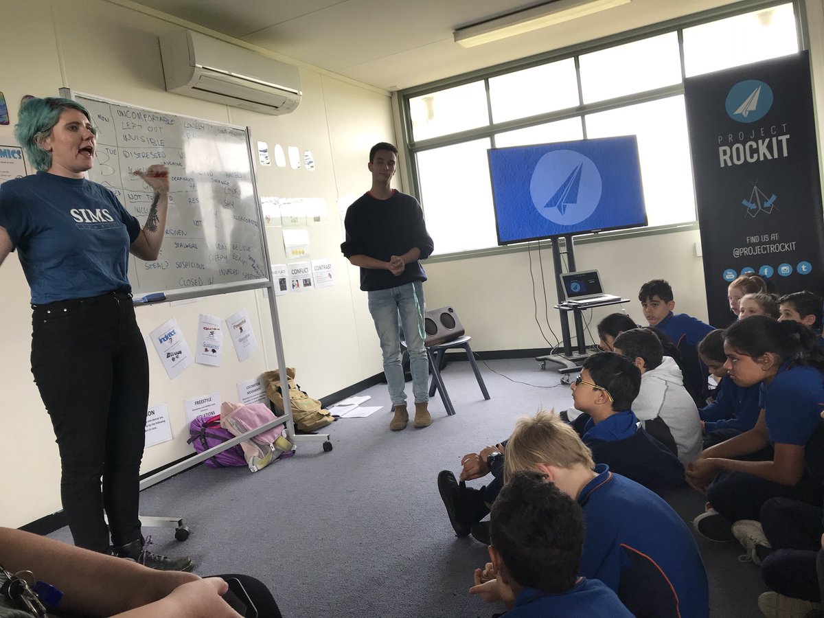 MrsBretag's tweet photo. Year 5 ‘s final session with @projectrockit. A lab rat experiment to look at the effects of bullying!! Are you going to be part of the problem or part of the solution????? @AitkenCreekPS https://t.co/Nf0JzziJYz