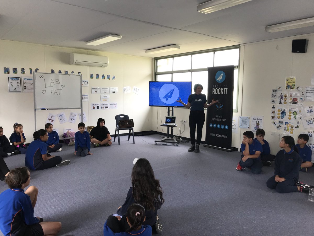 MrsBretag's tweet photo. Year 5 ‘s final session with @projectrockit. A lab rat experiment to look at the effects of bullying!! Are you going to be part of the problem or part of the solution????? @AitkenCreekPS https://t.co/Nf0JzziJYz