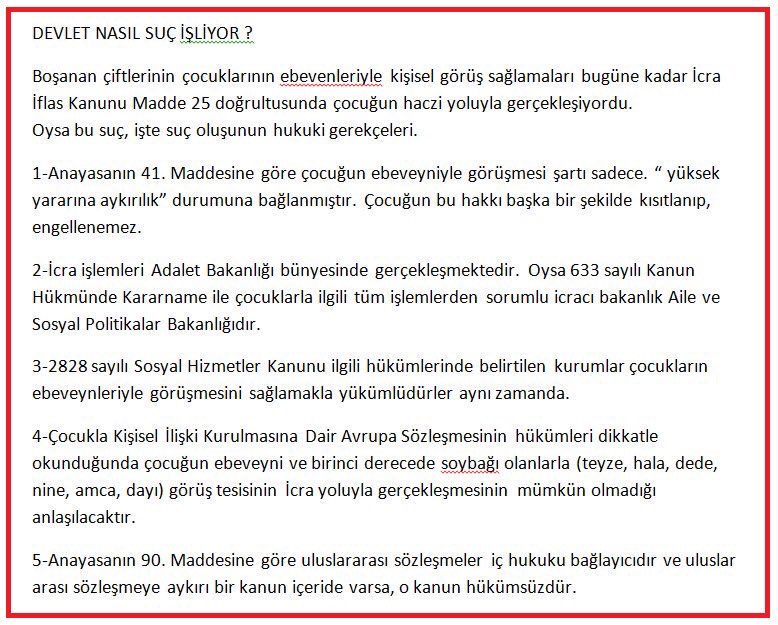 6284Platformu's tweet photo. @mehmetalikayaci @magdurhaklari  @TBMMresmi @TCbestepe @TC_Basbakan 1.AİLEyi YOKeden #6284 ISLAH 2.ÇocukHaczineSon 3.NafakaHapsineSon 4.SüresizNafakaİptal 5.EYS EbeveyneYabancılaşmaSendromu Suçu 6.ÇareOrtakVelayet @6284Platformu @iYiOrgTR @CocukHaklariDe https://t.co/pVqFQ16ViJ
