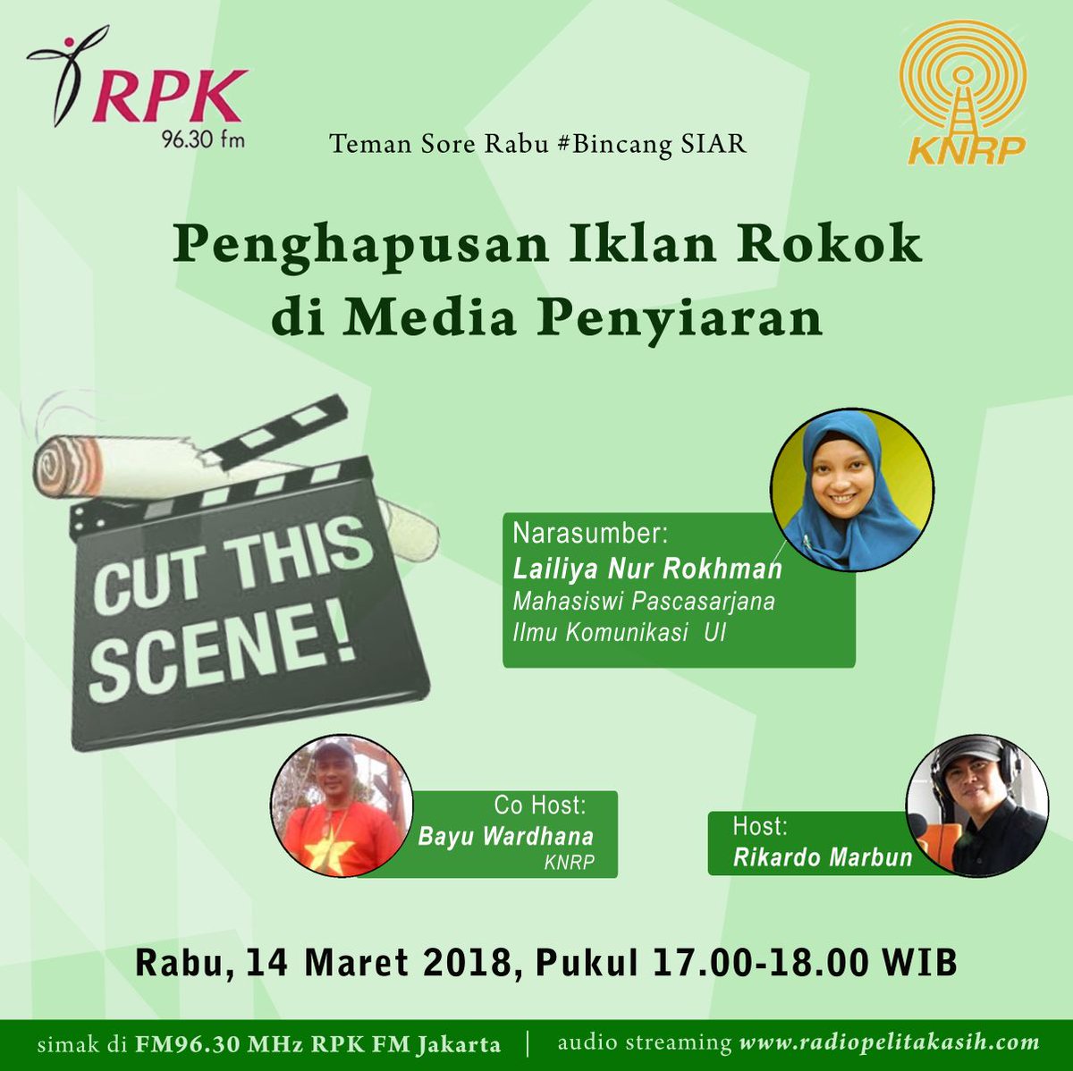 Mengapa iklan rokok perlu dilarang? Simak streaming di radiopelitakasih.com