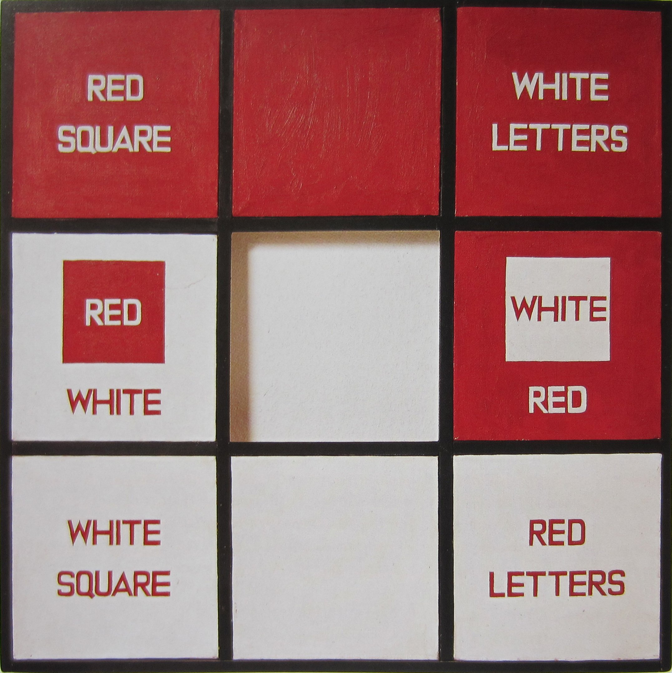 Christian Bok on X: Red Square and White Letters by Sol LeWitt