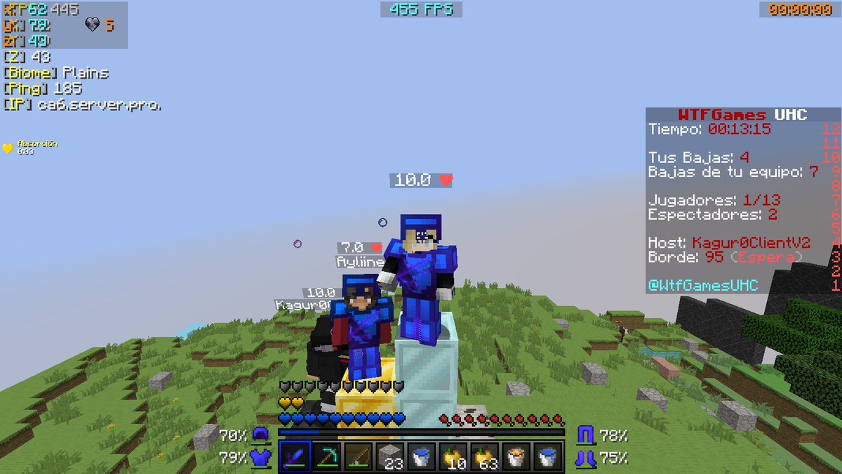 zDizcoZ's tweet image. gg #86th Win /Server: @WTFGamesUHC /equipo: @Brunitocid123 y @GiordaniJ3S /Texturepack: Privatexd /c la dedico @SpidiGamerOMG  :v