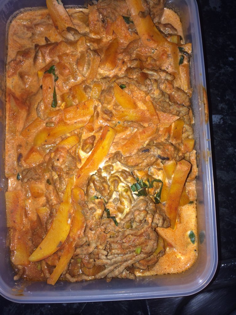 MilnesJonathan's tweet image. Beefy tomato and mascarpone sauce with butternut squash strips