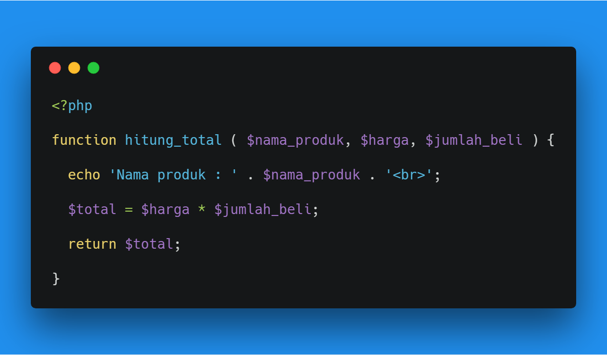_herocodemuslim's tweet image. Day 1: would you like some bread?
Ohoho function seems like a bread machine. You prepare the machine, give some ingredients, process inside, fresh outside. Ready to eat. Yosh. Alhamdulillah.

#100DaysOfCode #php #herocode
