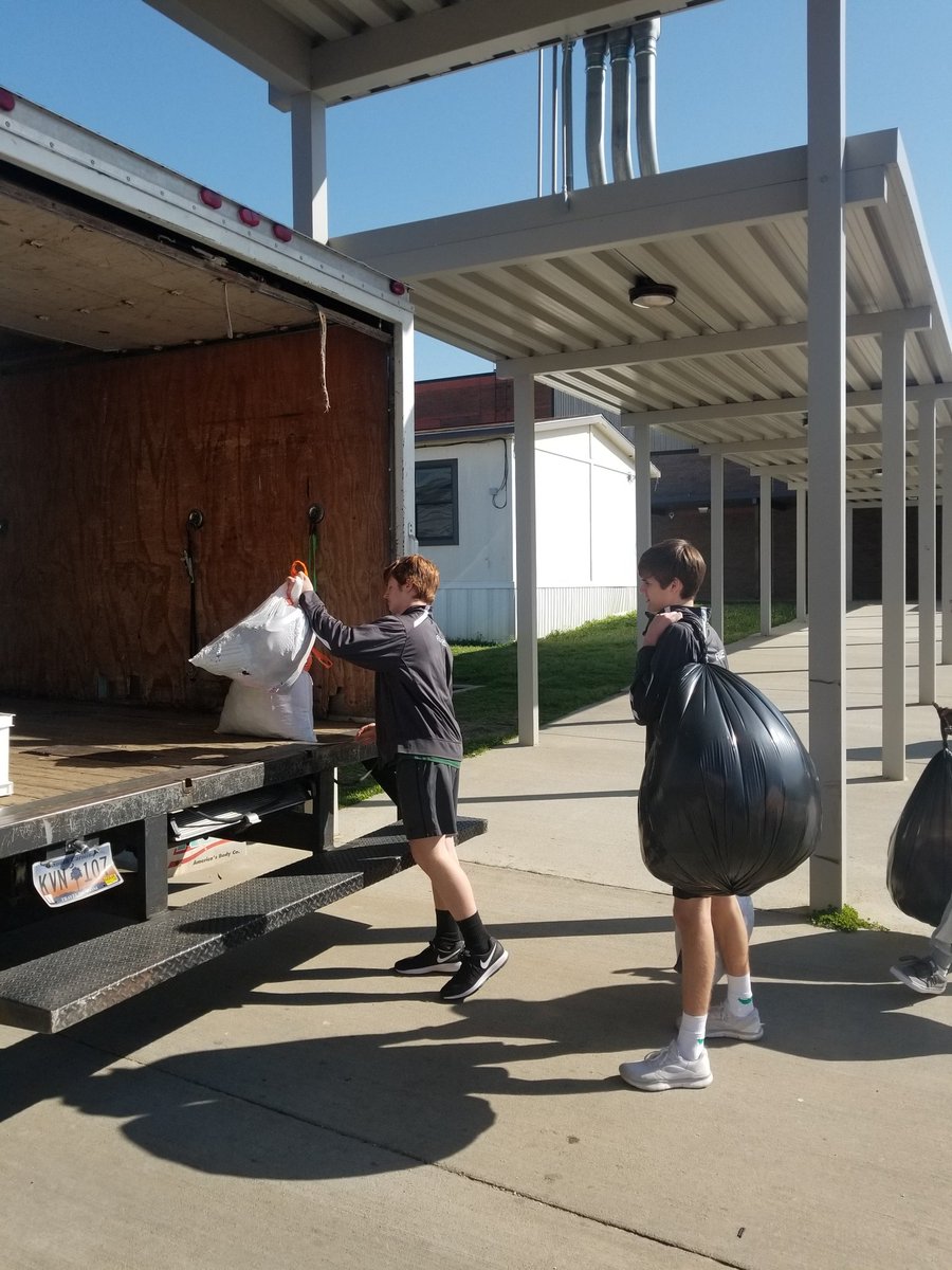 1/2 Today was collection day as several wrestlers loaded clothing items collected over the last few weeks in a clothing drive #MorethanWrestling #ServiceAboveSelf