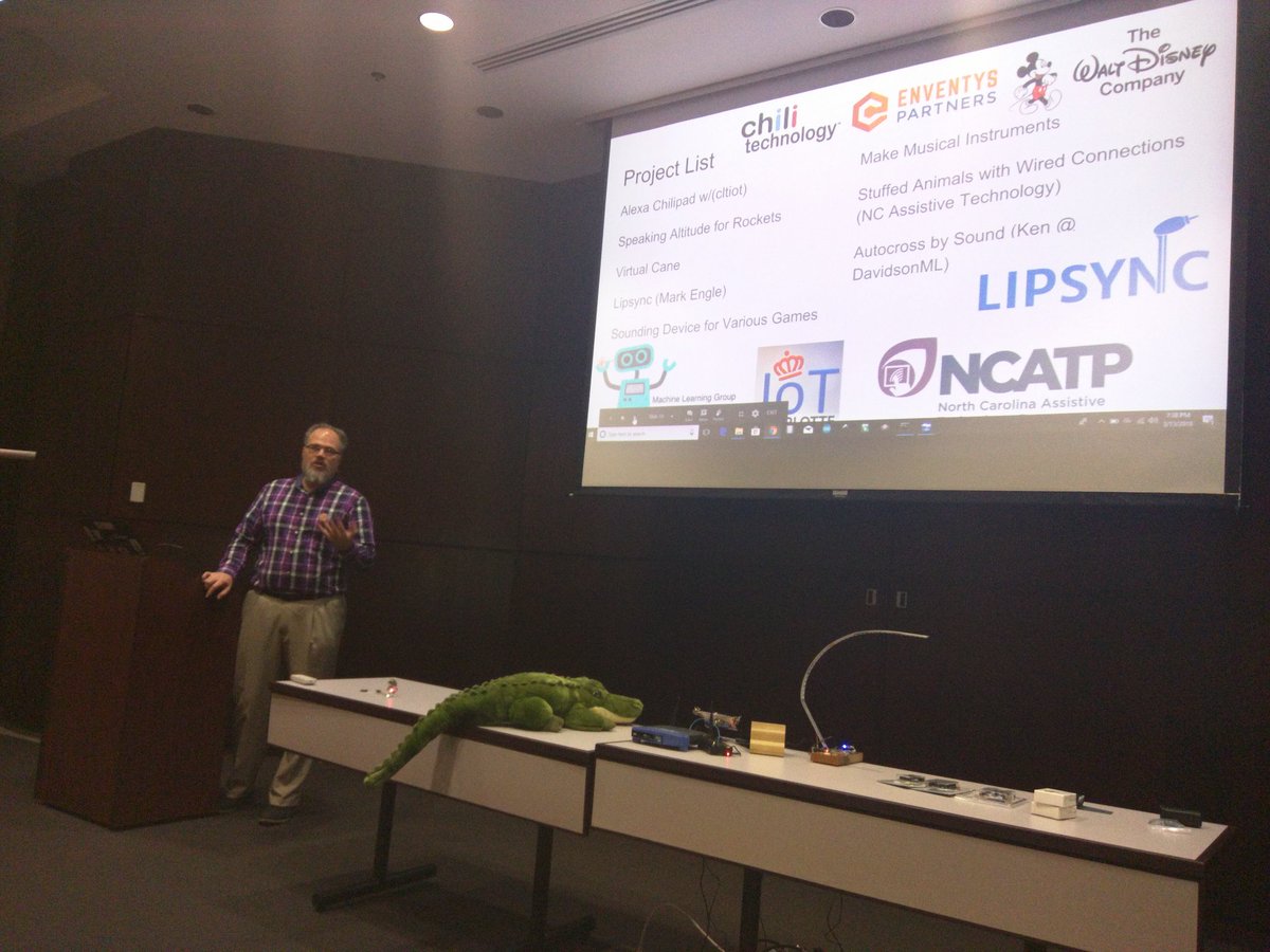 LogicalDan's tweet image. Awesome @CharlotteIoT Lightning talks by @JeremyThePrintr on #epaper @CraigTucker on #NodeRed and @BenjaminoG on assistive electronics #AssistIoT!!