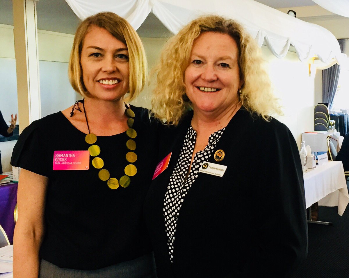 Samantha Cocks and Caroline Robinson at the 2018 ICPA Conference in Mudgee. #icpansw