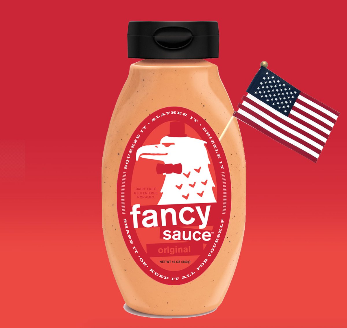 FancySauceUSA's tweet photo. We are happy to inform that our eagle is #allAmerican #fancysauce #makeitfancy #forgetmkm https://t.co/05lyWpWfLh