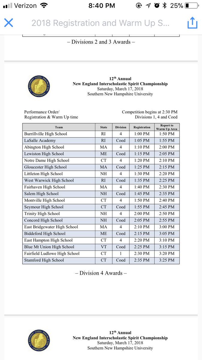 Haverhillcheer's tweet photo. Order of Appearance for #HHSVC first time competing at NewEnglands this weekend! https://t.co/sTBlzQsuEU