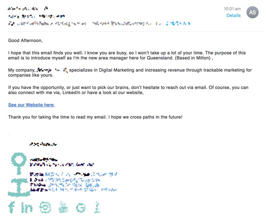 junctiontwo's tweet photo. How NOT to do #EmailMarketing - send an unsolicited introductory email (otherwise know as #spam) to 500 recipients IN THE CC FIELD. Conversation goes something like this... https://t.co/0xx3YcO7aJ