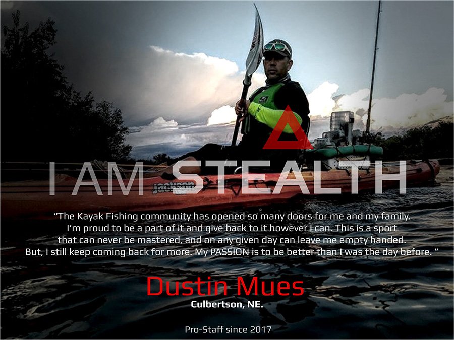 StealthFishing's tweet photo. It is a new month & with that we'd like to recognize a new #angler. Dustin Mues of #TeamMues is competing in the Kayak Bass Fishing National Championship later this month and we are proud to be sponsoring him. #angler #rolemodel #fishing #champion #kbfnc2018 https://t.co/bs6Pob0Ssd