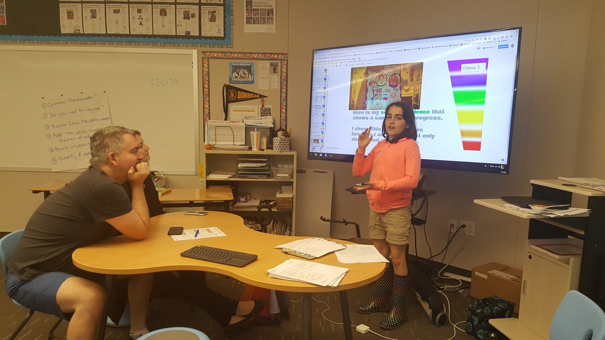 sallyhoyt's tweet image. Student led conferences allow individuals to shine! #westlakecharter #WCSreflective